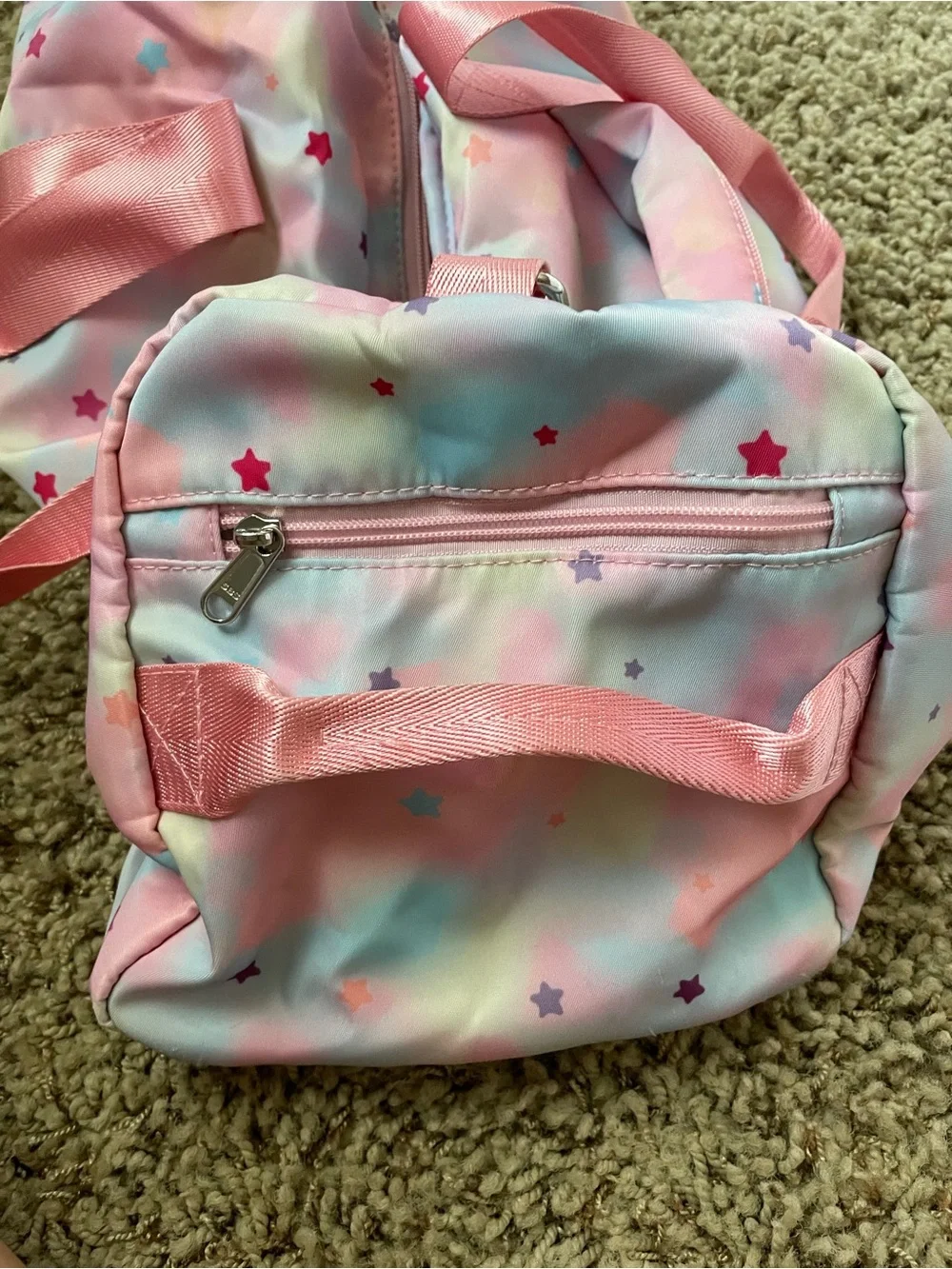 Kids Pink Star Pattern Duffel Bag